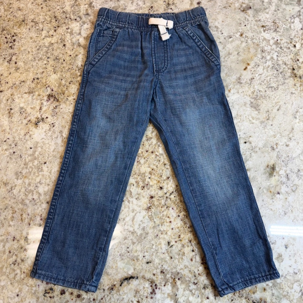 Gap Denim Boys 4 Years Slim Pull On Jeans Medium Wash Elastic Waist 100% Cotton